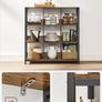 3 Tier Bookcase Shelving Unit with 9 Compartments for Living Room Bedroom Study Kitchen 30 x 100 x 103.1 cm Image 7