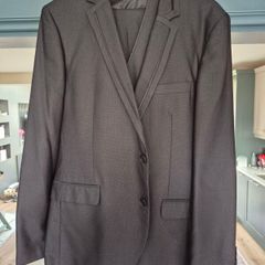Mens 3 Piece Black Suit