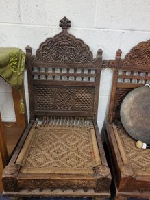 3 Antique Meditation Chairs ,1 Double and 2 Single for sale