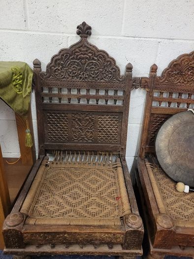3 Antique Meditation Chairs ,1 Double and 2 Single for sale