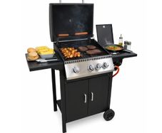 InfernoChef 3+1 Gas BBQ Grill Station  Powerful Garden Cooking Center