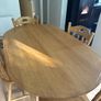 Sturdy wooden dining table and four chairs set Image 4
