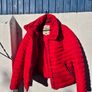 Tokyo Laundry Red Waterproof Puffer Jacket - Gold Zips - UK 12 Image 2