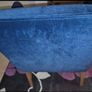 Blue Velvet Accent Armchair Image 4