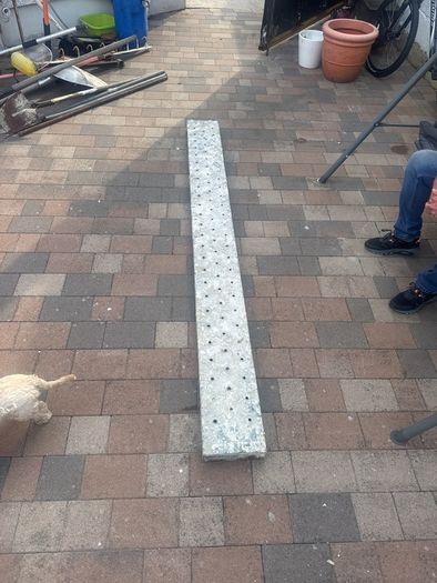 Metal scaffolding plank