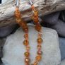 Preloved Orange necklace, Glass beads, Autumnal jewellery Image 3