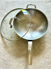 Stainless Steel Frying Pan, with Lid 32cm