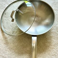 Stainless Steel Frying Pan, with Lid 32cm