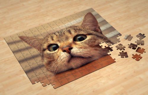 PERSONALISED CUSTOM A4 96 Pieces Jigsaw Puzzle Photo and Message