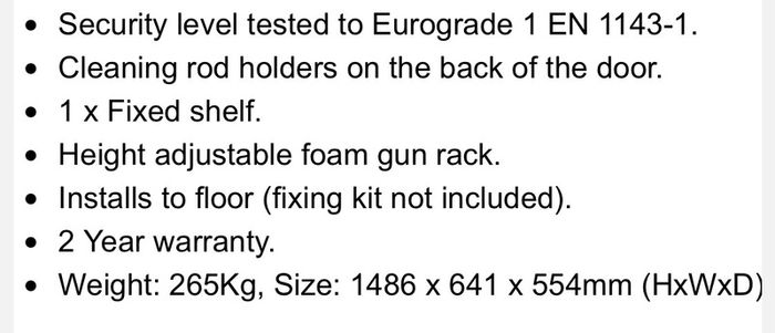 Burg Wachter 800 range gun safe