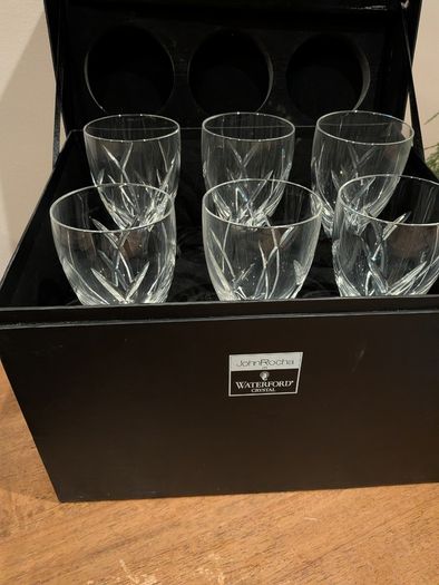 John Rocha Waterford Crystal Glasses, set of 6 still with labels