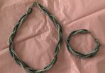 pearl bracelet necklace set