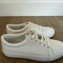 NEXT White Lace Up Trainers Image 3