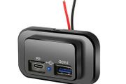 PD Type C USB Port Car Fast Charger Socket Power Outlet Panel Mount Waterproof Mobile Phone Charger for Car Boat Caravan