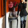 Large vase with beautiful artificial flowers Image 2
