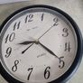 Da Vinci wall clock quartz black plastic frame in working order none ticking.. Image 2