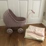 Wicker Pram - rattan dolls pram Image 2