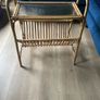 Bamboo and glass table and magazine rack Image 3