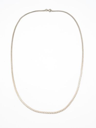 Vintage 925 Sterling Silver Flat Curb Chain