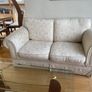 3 and2 seater sofa and armchair. Great condition. Removable cushion covers. Light cream damask material Image 2