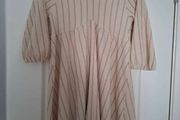 Cream Dress with pinstripes