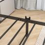 Double Bed Frame with Rustic Wood Headboard Image 2