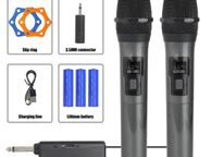 main image for ad 08512 VHF Dual Karaoke Wireless Dynamic Microphone System