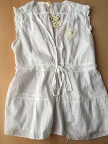 Pretty White Cotton Top _ Red Moon Italy - S/M - New