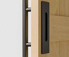 30CM Sliding Door Handle Double Sided Barn Door Handle Embedded Invisible Alloy Steel Frosted Black