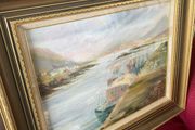Original Roger Mc Carthy Oil on Board- Derryinver Pier