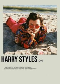 Harry Styles - Beach - Rare Mini Print/Poster