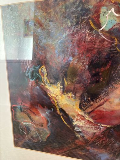 Original Oil on Paper Abstract Painting by Irene Murphy