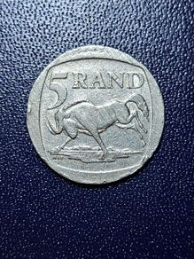 South Africa 5 rand coin #Wildebeest