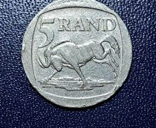 South Africa 5 rand coin #Wildebeest