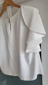 Caroline Kilkenny Davis White Blouse Sz 16 Uk - Rrp 225 (new)