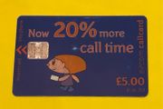 Card 1289 Simply Talk 5pounds Schlumberger Music Front Overprint