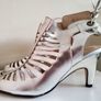 France Mode Adilo fashion summer silver shoes heels New & boxed size 4.5 uk Image 2