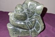 Rare Eskimo/Inuit carved stone figure of Mother and Child