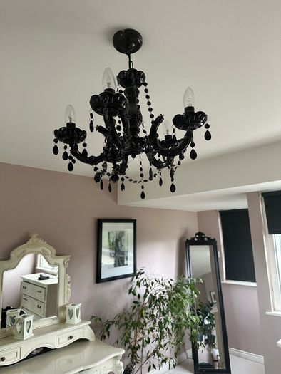 Two Black Chandeliers