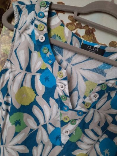100% Linen MODA Sleeveless Top , UK 18 , Excellent Condition