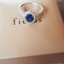 9 ct White Gold & Sapphire ring,size O. Cubic Zirconia Image 3