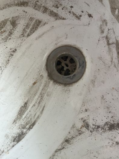 White cast iron bath