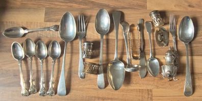 Collection of Rare Sterling Silver pieces. 731 grams.