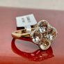 Sterlin silver ring with Morganites and Diamonds Image 4
