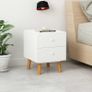 Bedside Cabinets 2 pcs White 40x30x50 cm Solid Pinewood Image 4