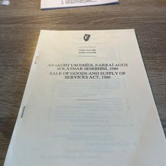 Sale of Goode and Supply of Services Act 1980