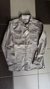 BNWT - A Lovely Grey Long Sleeved Shirt - Press Stud Closing - #