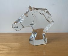 Baccarat Crystal Horse Head France