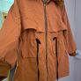 brown removable furnhood jacket with cinch waist Image 2