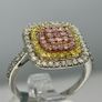 Gold 9K (375) Tri Colour Gold SGL Certified Natural Pink Diamond, Natural Yellow Diamond & Natural White Diamond Image 6
